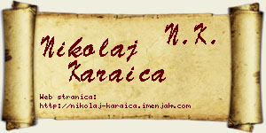 Nikolaj Karaica vizit kartica